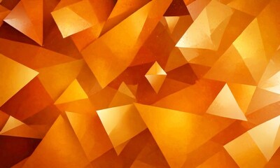 Obraz premium a vibrant abstract composition of overlapping triangular shapes in various shades of orange and yellow, creating a dynamic and visually striking pattern