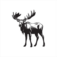 deer silhouette vector,