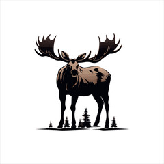 deer silhouette vector,