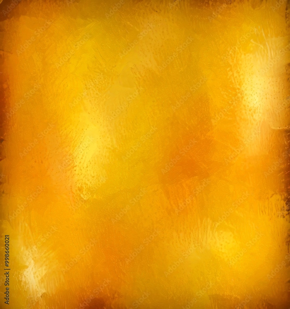 Poster a textured, abstract background with a gradient of warm colors, predominantly orange and yellow, cre