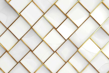 Obraz premium Abstract simple geometric vector seamless pattern with gold line texture on white background