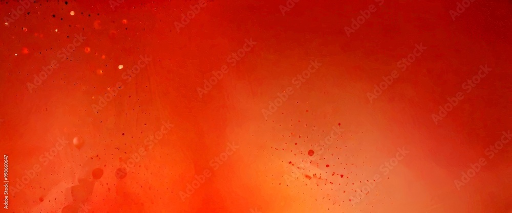 Aufkleber abstract red and orange gradient background with scattered black dots and splatters, creating a dyna