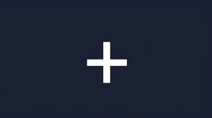 Obraz premium a simple navy blue and white cross symbol, elegantly positioned against a solid background. 
