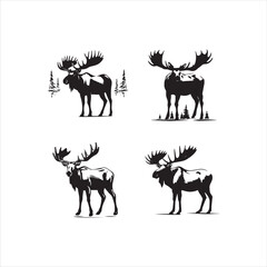 deer silhouette vector,