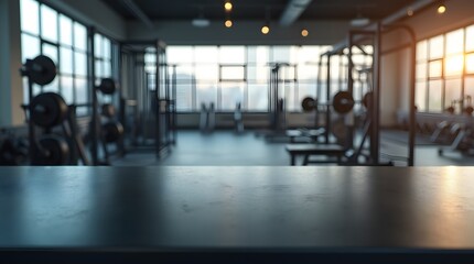 Fototapeta premium Gym Interior Empty Tabletop