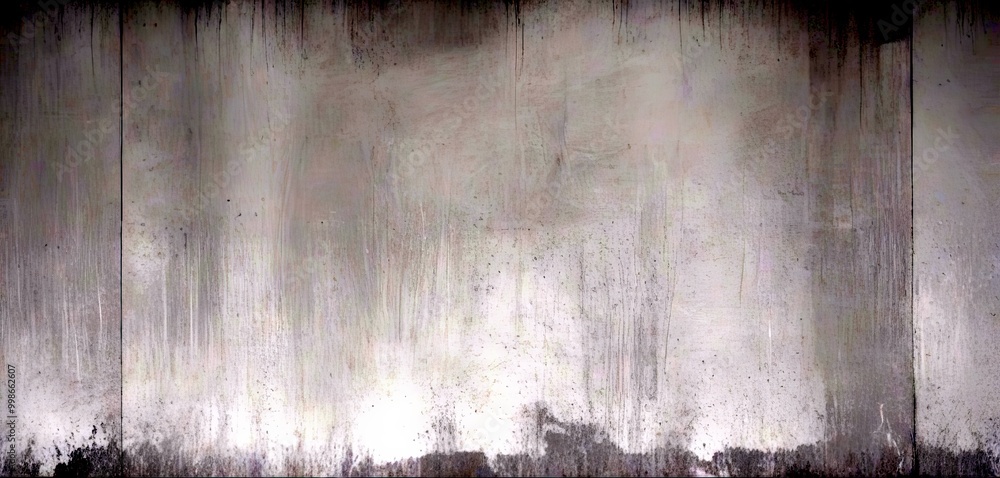 Poster a textured gray concrete wall with vertical lines running across it, creating a sense of depth and d