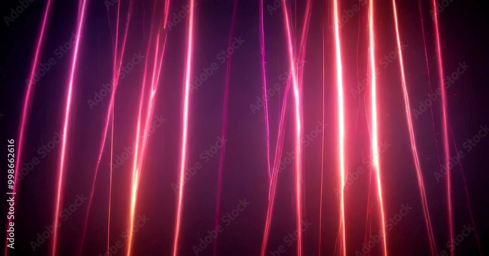 Fototapete a dynamic display of multicolored lights, with the lines of the lights appearing to move in a diagonal pattern against a dark background