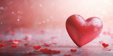 Fototapeta premium Heart Romantic Design Background. Generated by AI.