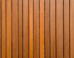 Naklejka premium Close-up polished wooden decking showcasing rich grain patterns and warm tones in natural light