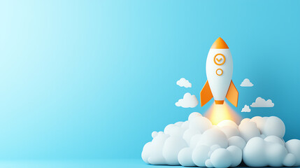 Infographic on startup growth, visual trends, company summary, 3D illustration