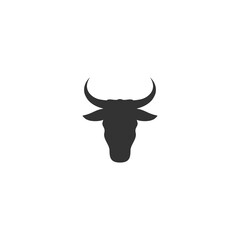Bull head icon isolated on transparent background