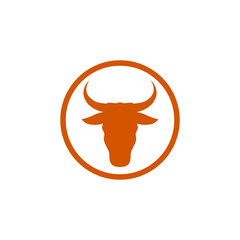 Bull head icon isolated on transparent background