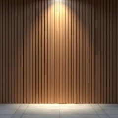 Wooden Wall Background With Light Spot