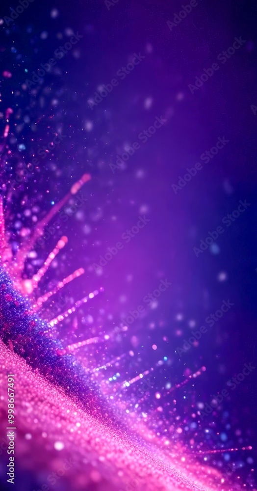 Poster a vibrant abstract composition of purple and pink hues, with a gradient effect transitioning from a 
