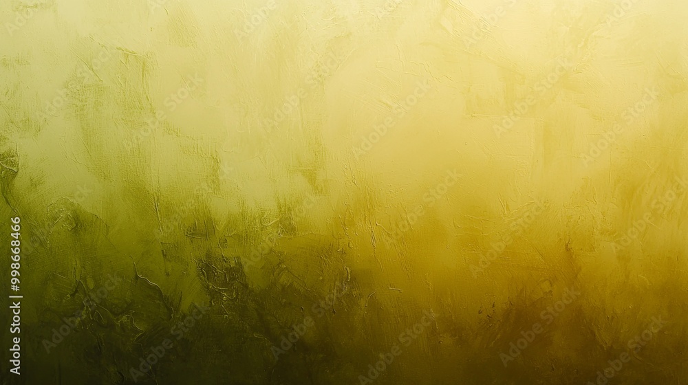 Poster vibrant green and yellow painted wall with abstract brush strokes, adding modern style and color to 
