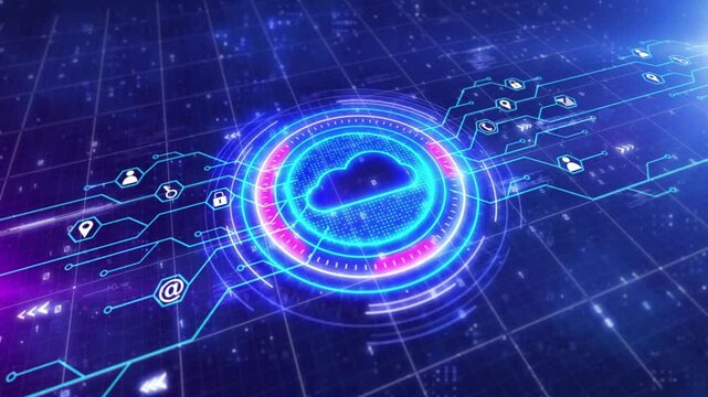 Cloud Network Solution computing technology concep
