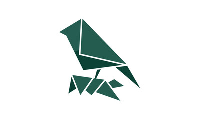 origami bird logo
