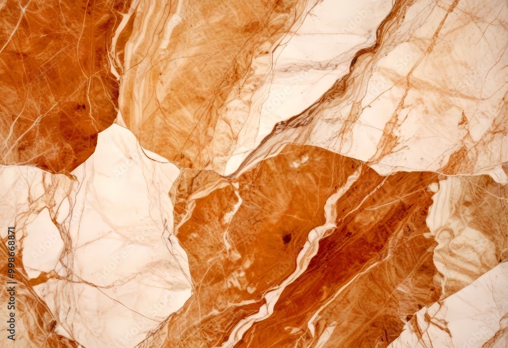 Aufkleber a close-up view marble surface with a textured and irregular pattern of light and dark brown hues, r