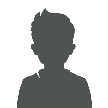 recommend clip art: kid wearing glasses and tie  silhouette vector illustration