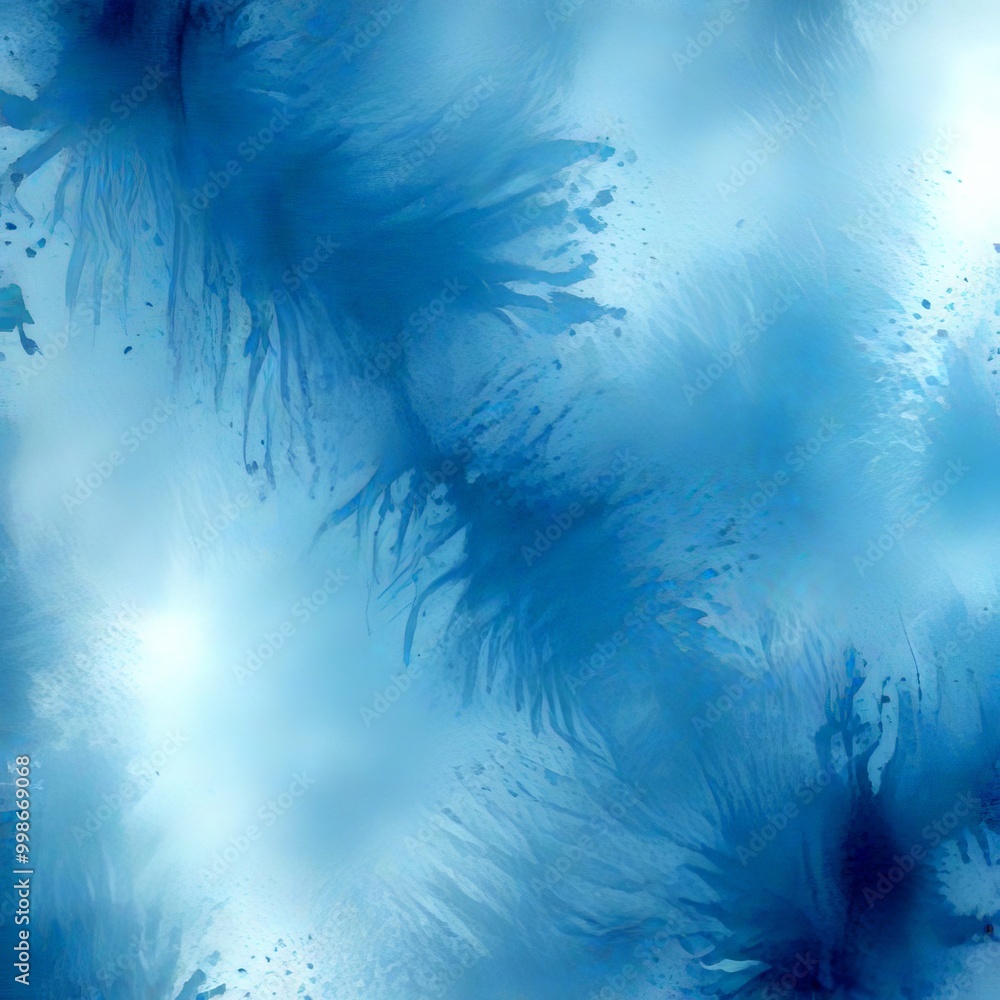 Poster a textured, abstract blue background with splashes of color and a sense of movement, creating a dynamic and visually captivating composition