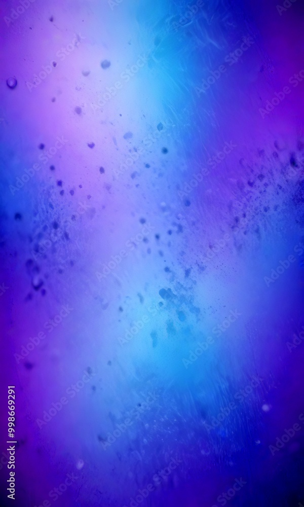 Poster a close-up view textured surface with a gradient of blue and purple hues, featuring small, irregular