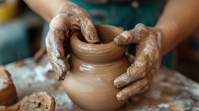 Colorful pottery workshop for gen z art enthusiasts - creative spring activity