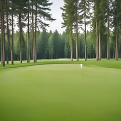 Fototapeta premium golf ball on the green