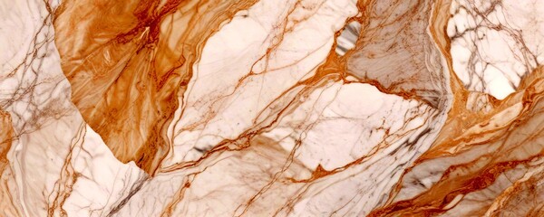 Fototapeta premium a close-up view marble surface with a textured and marbled pattern in shades of white, beige, and brown
