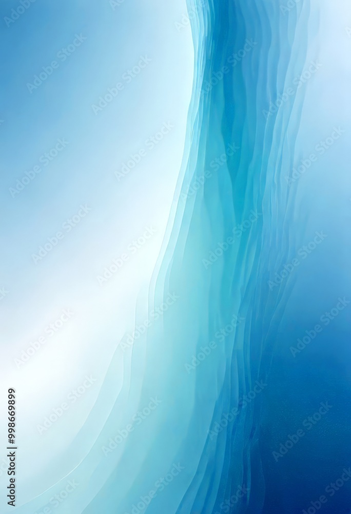 Poster a gradient of blue hues, transitioning from a lighter shade at the top to a darker one at the bottom The gradient is composed of overlapping layers, creating a sense of depth