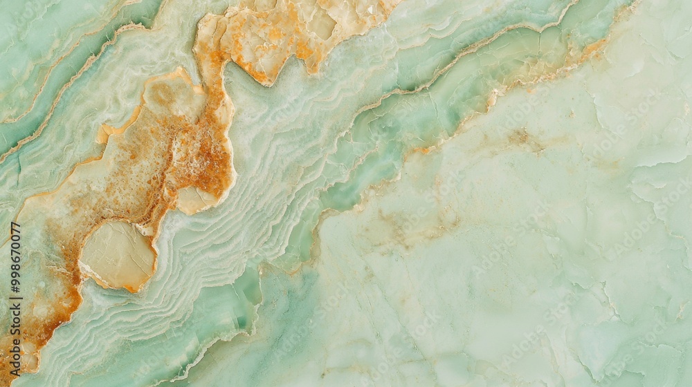 Aufkleber green onyx surface with a mesmerizing pattern of curves and lines creating a captivating visual expe