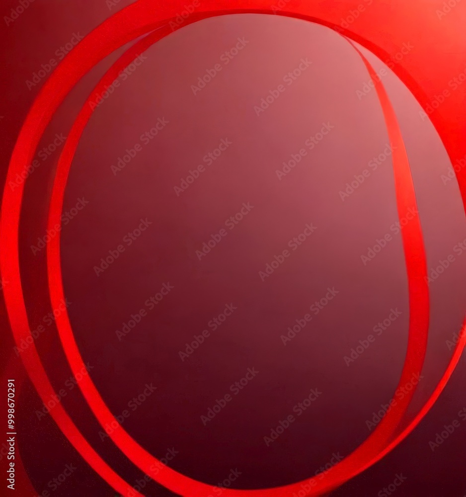 Poster a dark red background with a large, abstract red circle in the center, creating a striking visual ef