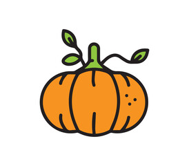 Halloween pumpkin isolated on white background