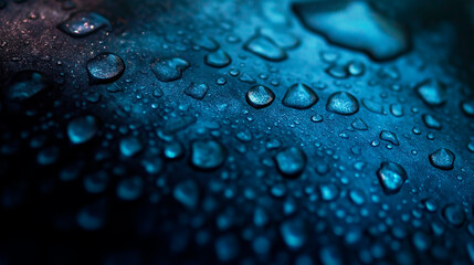 Closeup drops of dew in morning glow sunshine. Beautiful green leaf, nature background texture. Soft blue green мшщдуpastel colors relaxing bright peaceful rain drops macro foliage. Natural plant lush