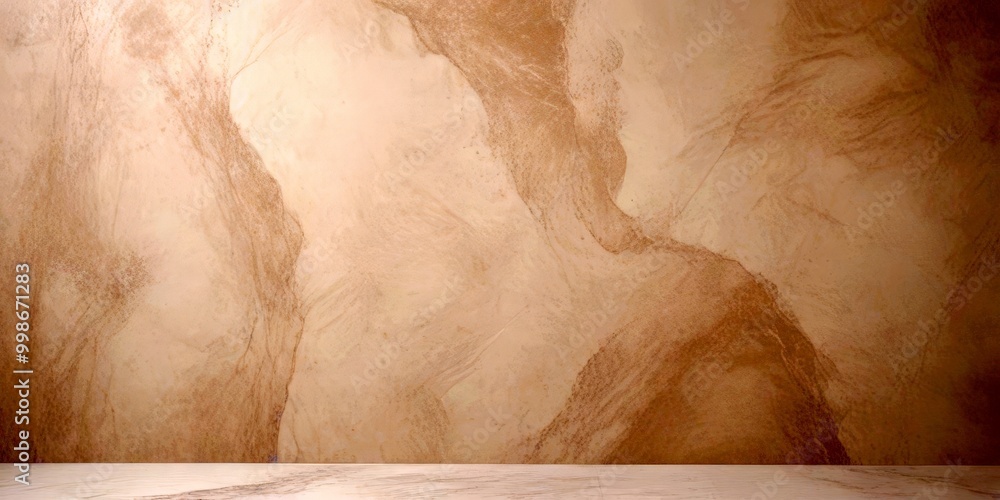 Poster a marble wall with a subtle pattern of swirls and curves, creating a serene and elegant backdrop