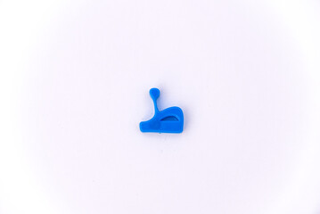 letter Thaa, Arabic letter T, Small model of the Arabic letter T in blue color isolated on a white background, Classical Arabic, ABC Arabic alphabet , حرف الثاء العربي حروف اللغة العربية، ث.