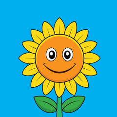 sunflower cartoon character
