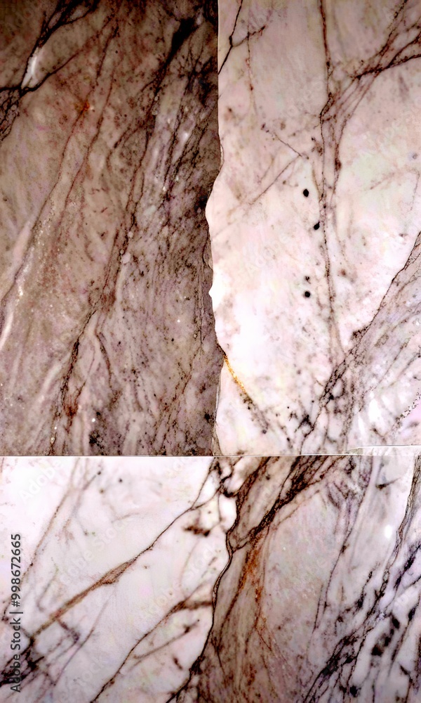 Poster a close-up view marble surface, with a variety of shades of gray and white marble tiles arranged in 