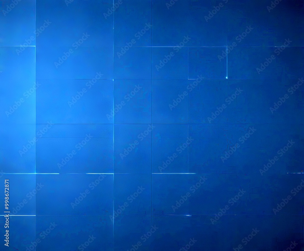 Poster a dark blue background with a grid-like pattern of small white lines, creating a sense of depth and dimension