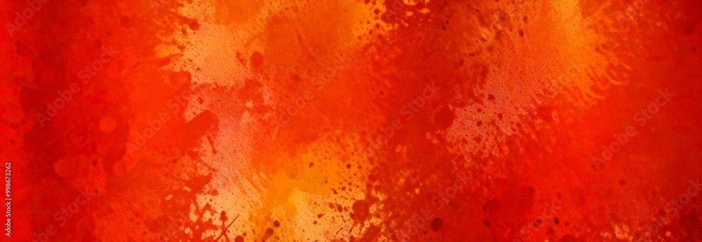 Poster a vibrant abstract background with splashes of red, orange, and yellow, creating a dynamic and energetic visual effect
