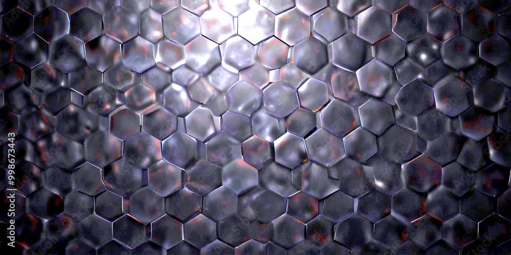 Fototapete a dark, textured background composed of numerous small hexagonal shapes, creating a visually striking and abstract pattern