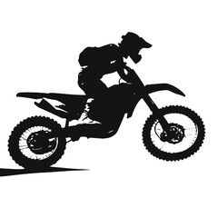 Extreme motocross championship silhouette vector illustration