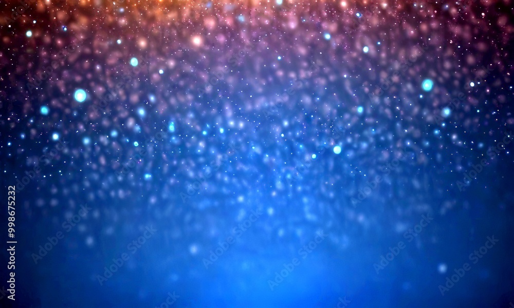 Poster a starry night sky with a gradient of blue and orange hues, creating a sense of depth and movement t