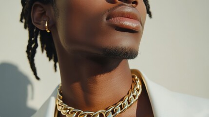 Modern elegance: bold gold chunky necklace for statement style