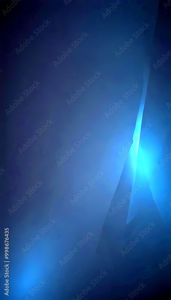 Poster a dark blue gradient background with a subtle blue glow on the right side, creating a sense of depth and movement