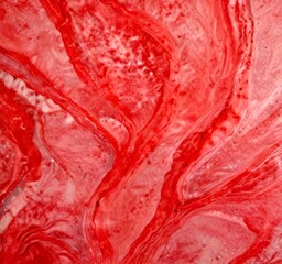 Obraz premium a close-up view pink marble surface with a swirling pattern of lines and swirls, creating a sense of movement and texture