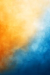 Fototapeta premium A stunning backdrop of blue and orange, beautifully intertwined with soft transitions, evoking a sense of calmness and creativity, perfect for artistic inspiration.