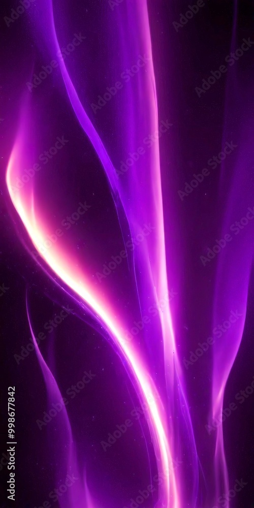 Poster a vibrant abstract composition of purple and pink hues, with a central line of light and dark purple