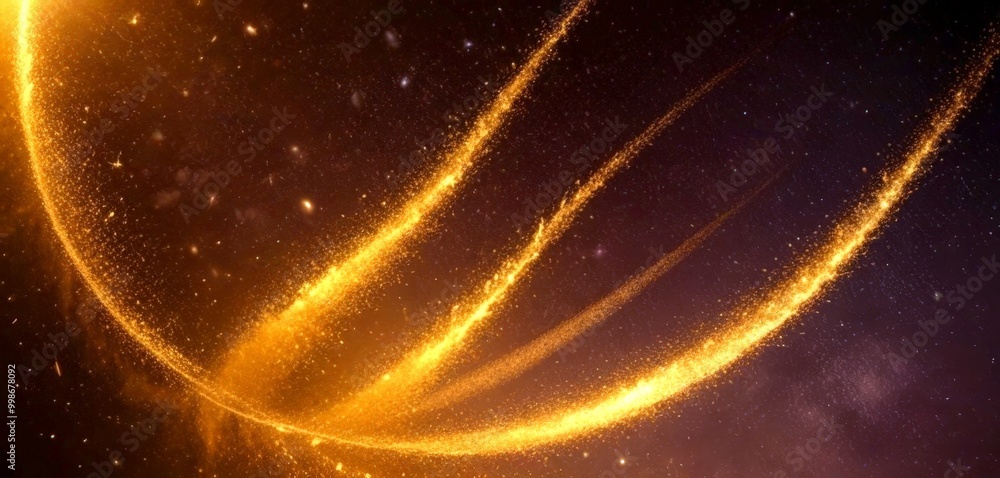 Aufkleber a celestial scene with a dark background speckled with numerous small white dots, resembling stars a