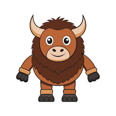 Download Bison Vector Art Illustration Eps File For Design.