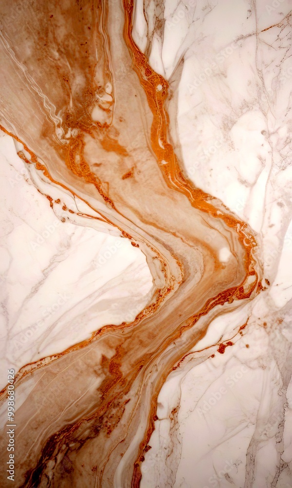 Poster a marble surface with a swirling pattern of light and dark brown hues, creating a sense of movement and depth